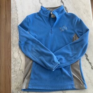 NFL Women's Blue and Gray Fleece Pullover quarter zip